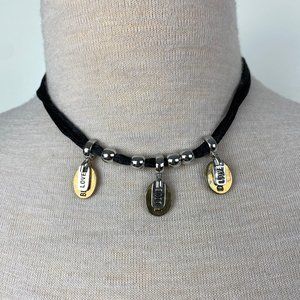 Alexa's Angel's Inspirational Black Cord Necklace 18"